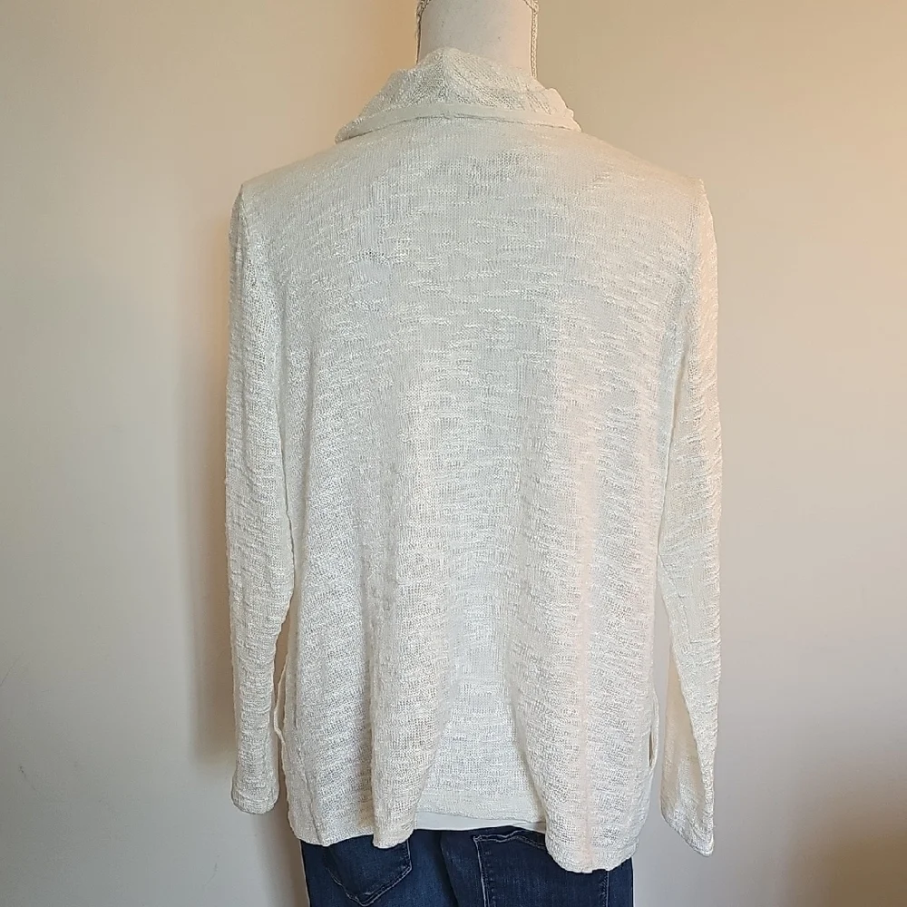 WHBM Cream Cardigan Sweater